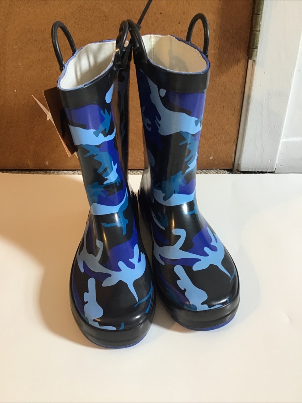 Norty Kids Blue Camo Rain Boots